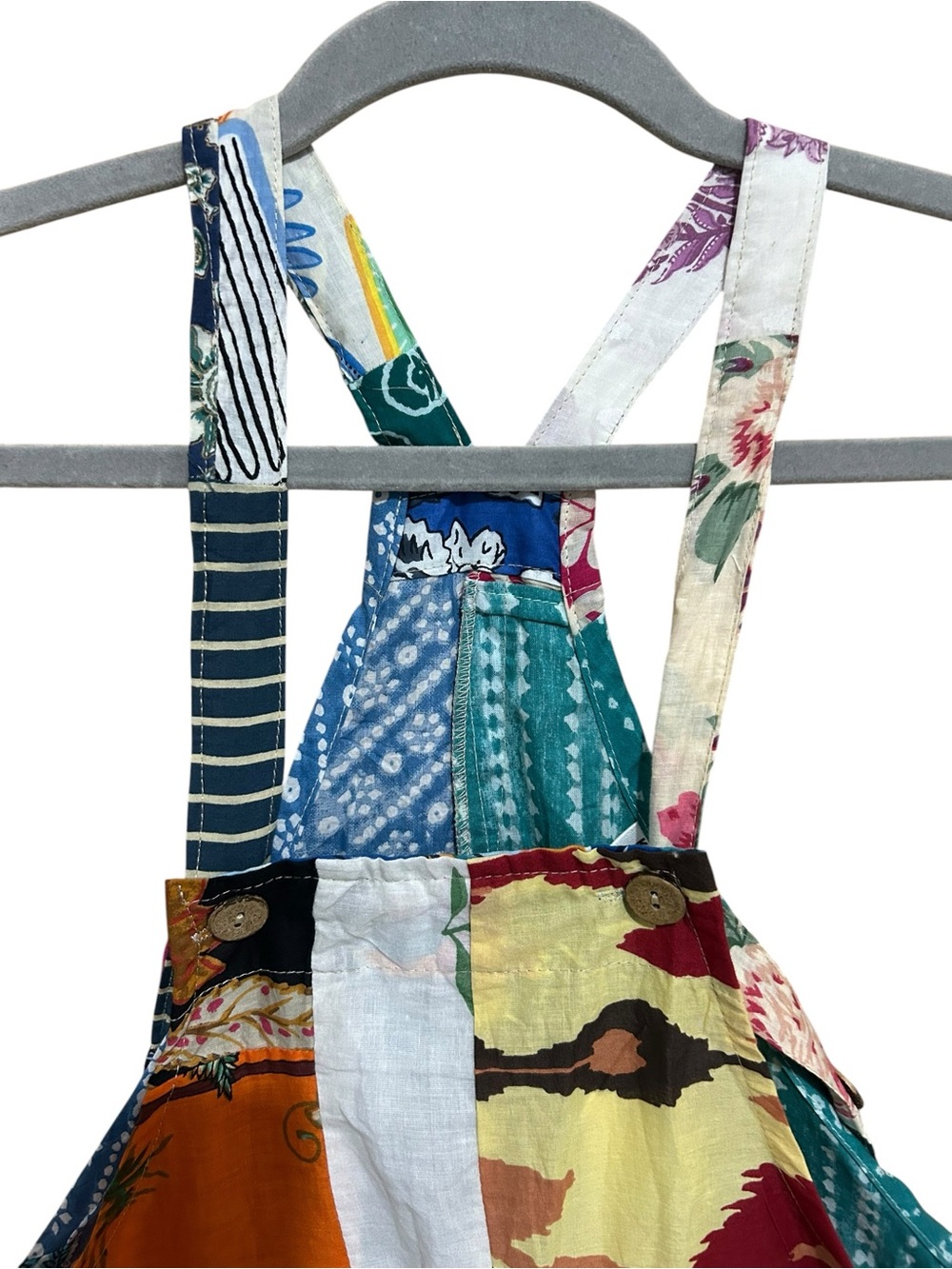 Kathmandu Imports Patchwork Overalls Boho Hippie Kantha Jumpsuit Dungarees OS - Picture 3 of 7
